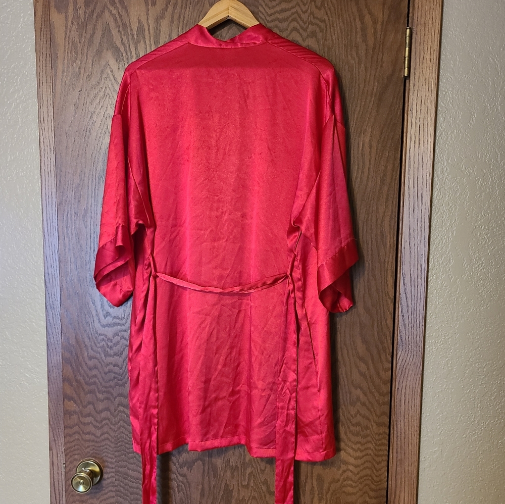 Victoria Secret Red Silk Robe - Picture 2 of 6